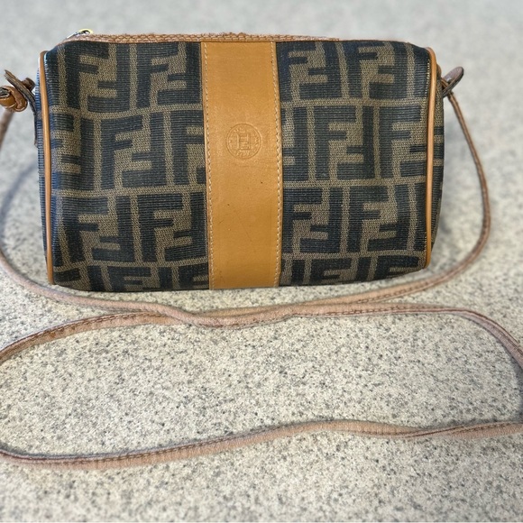 Fendi Handbags - Authentic FENDI Vintage Black and Brown Crossbody Bag
